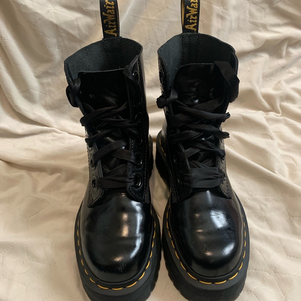 Dr. Martens Women's Black Molly Platform Combat Boot
